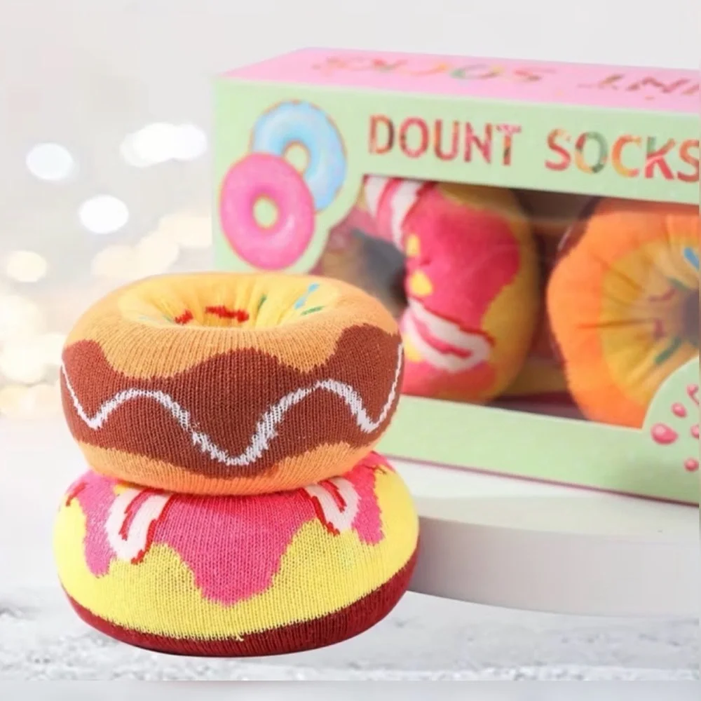 Fun and Whimsical Donut Socks Gift Set - 2 Pairs